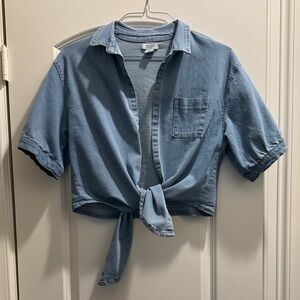 Haute Hippie Light Blue Denim Top
